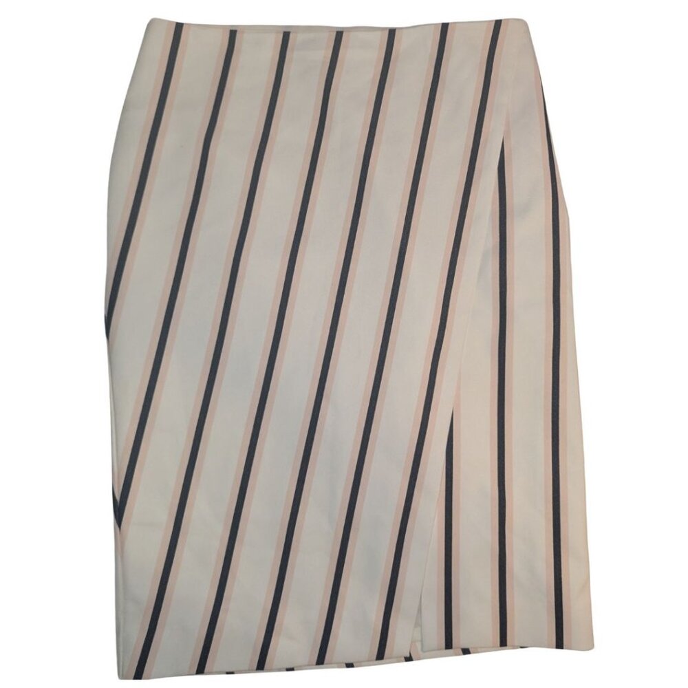 White House Black Market  Asymmetric Stripe Skirt